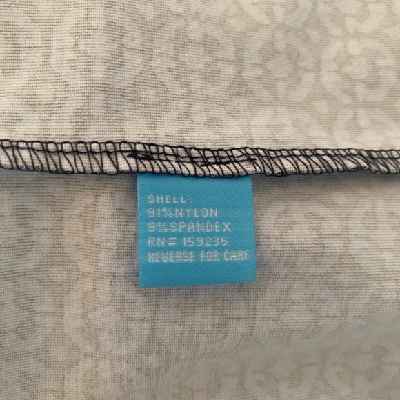 J. McLaughlin Catalina Cloth Ivana Dress Size Small Navy Blue Ikat Geo Stretch - Picture 6 of 6